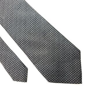 Merona Silk Tie‎ Woven Black White Geometric